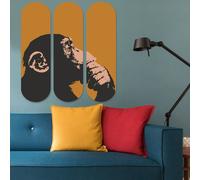 Wallity Cuadro Decorativo de MDF 3 Piezas Multicolor