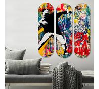 Wallity Cuadro Decorativo de MDF Multicolor (3 Piezas)
