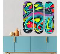 Wallity Cuadro Decorativo de MDF Multicolor (3 Piezas)