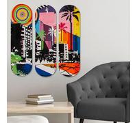 Wallity Cuadro Decorativo de MDF Multicolor (3 Piezas)