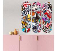 Wallity Cuadro Decorativo de MDF Multicolor (3 Piezas)