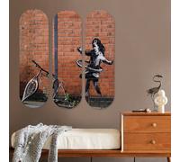 Wallity Cuadro Decorativo de MDF Multicolor (3 Piezas)