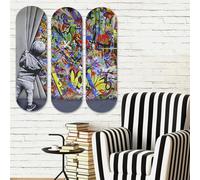 Wallity Cuadro Decorativo de MDF Multicolor (3 Piezas)