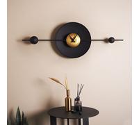 Wallity, modelo APS138LSAA, reloj de pared decorativo de metal, color dorado, 36 x 99 cm