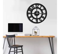 Wallity MTS - 004 Reloj de Pared Decorativo de Metal Negro