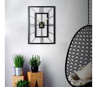 Wallity November Reloj de pared decorativo de metal Negro