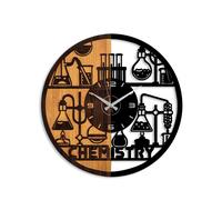 Wallity Reloj de Pared Decorativo de Madera Nogal y Negro