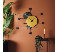 Wallity Reloj de Pared Decorativo de Metal Dorado y Negro APS139LCA