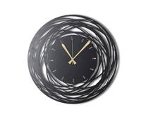 Wallity Reloj de Pared Decorativo de Metal Negro 50x50 cm