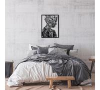 Wallity Tree Man - Model 319 Escultura de pared de metal negra