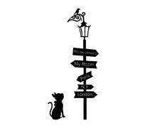 Wallity Where To Go ? Escultura de pared metálica negra