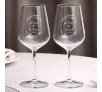 Wanapix | Copas de Vino Personalizadas Flowers | Cristal de Bohemia