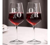 Wanapix | Copas de Vino Personalizadas Iniciales | Cristal Bohemia Novios