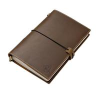 WANDERINGS Cuaderno de Viaje Tamaño A5 con Bolsillos - 6" x8,5/15 cm x 22 cm - Diario de Viaje Recargable - Hecho a mano, Cuaderno de Cuero Premium, Incluye Recargas de Papel en Blanco de 120 GSM
