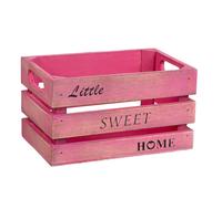 WANDERLUST DECO Cajón de Madera Rosa 18x12x10h Cm - Ideal para Organizar