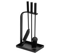WANDERLUST DECO Conjunto de Herramientas para Chimenea de Metal Negro - Funcionalidad y Comodidad