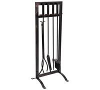 WANDERLUST DECO Set 5 herramientas de metal para la chimenea de metal negras