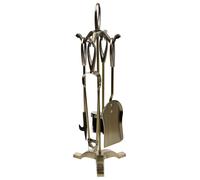 WANDERLUST DECO Set de Herramientas para Chimenea de Metal Negro 5 Piezas - Funcionalidad y Estética