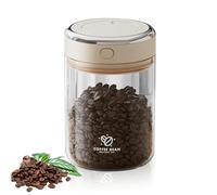 WANDGU - Caja de almacenamiento para café (1100 ml), caja de café hermética con tapa al vacío, contenedor para granos de café, té, nueces, cacao, café