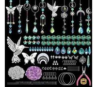 WANDGU Juego De 400 Atrapasueños De Cristal: Juego De Manualidades Con Cristales Para Atrapar El Sol, Decoración De Ventana Con Colgantes Krista Ll, Decoración De Jardín Y Exterior