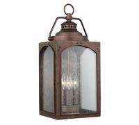 Wandleuchte Exterior Cristal Metal E14 IP44 Terraza Jardín Rústico Lámpara Pared