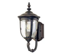 Wandleuchte Exterior Rústico Aluminio Cristal H: 41,5 CM IP44 En Bronce Lámpara