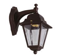 Wandleuchte Exterior Rústico Echt-Messing E27 IP43 26cm Alto Tostado Antiguo