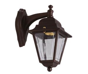 Wandleuchte Exterior Rústico Echt-Messing E27 IP43 26cm Alto Tostado Antiguo