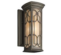 Wandleuchte Marrón Aluminio Exterior IP44 Rústico Estrecho Lámpara Linterna Casa