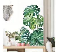 WandSticker4U®- Pegatinas pared plantas grandes MONSTERA (75x93 cm) I Vinilo adhesivo pared decorativo salón plantas tropicales hojas palmeras verdes I Decoración pared cocina baño pasillo XXL