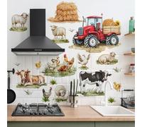 WandSticker4U®- XXL Pegatinas pared decorativas GRANJA (180x78 cm) I Vinilo pared infantil animales granja cerdo vaca oveja tractor I Decoración habitación infantil bebe niña niños GRANDE