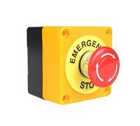 WANG otón de parada de emergencia Botón de interruptor rotatorio Botones 1NO 1NC Caja de estación de interruptor con señal de parada de emergencia