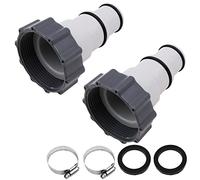 WANGCL Paquete de 2 adaptadores de manguera con collar de repuesto para piscina Intex sobre el suelo de 1.5 a 1.25 pulgadas adaptador de manguera para bombas roscadas válvula de émbolo