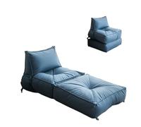 WANGHAI-666 Sillas de sofá Sofá Perezoso Plegable, sillón reclinable Individual con Respaldo, Tumbona de Suelo Tatami(Blue)