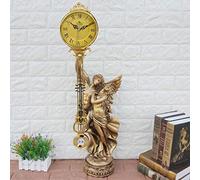 WAOCEO Reloj de Mesa Classical Family Living Room Reloj de Silencio Escritorio Europeo Péndulo Artesanía Reloj Pareja Danza Reloj de Baile Relojes de decoración (Color : E)