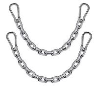 WAREMAID 2 Silla Colgante Cadena y 4 Mosquetones, Kit para Colgar Bolsas Pesadas, Acero Inoxidable Cadena para Sacos de Boxeo para Juego de Columpio, Patio de Juegos, Hamaca, 450kg