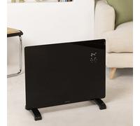 WARM CRYSTAL 1500W - Convector Eléctrico De Cristal Con WiFi Negro