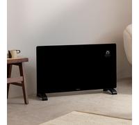 CREATE/WARM CRYSTAL 2500W / Convector eléctrico de cristal con wifi negro/App. potencia regulable. instalación en suelo o pared. pantalla LED táctil. bajo consumo