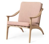 Warm Nordic Butaca Lean Back Canvas roble tratado con aceite blanco Pale rose