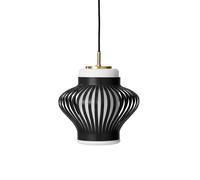 Warm Nordic Lámpara colgante Opal Lamella Black noir. opal arenado