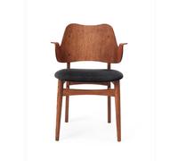 Warm Nordic Silla Gesture asiento tapizado Antracita-estructura de roble con aceite de teca