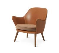 Warm Nordic Sillón Dwell Cuero silk 0250/sprinkles 254 camel/latte. patas en roble ahumado