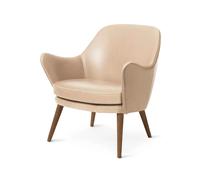 Warm Nordic Sillón Dwell Cuero vegetal 90 natural. patas en roble ahumado