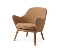 Warm Nordic Sillón Dwell Tela sprinkles 254 latte. patas en roble ahumado
