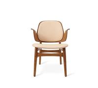 Warm Nordic Sillón Gesture Cuero vegetal 90 natural. base de roble con aceite de teca. asiento de latte