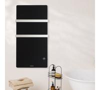 WARM TOWEL CRYSTAL - Toallero Eléctrico De Cristal Con WiFi 600W Negro