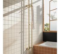 CREATE - Toallero eléctrico de barra 60W/120W - WARM TOWEL TUBE Brushed gold,2 bars