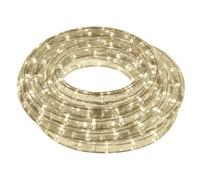 Warm White LED Strip Light - 9m long, 324 LEDs, IP44 rated for indoor and outdoor use, includes power cable and plugs, perfect for multi-functional lighting solutions.