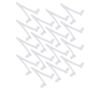Warmhm 24 Piezas Clips en V de Repuesto para Red de Skimmer de Piscina | Plástico Blanco, Diseño en V Sujeción Segura, Uso Rápido para Cabezales y Redes de Limpieza