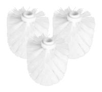 Warmhm 3piezas Cabezal de Escobilla WC de Plástico de Recambio para Cepillo de Inodoro Fácil Instalación y Almacenamiento para Limpieza Baño